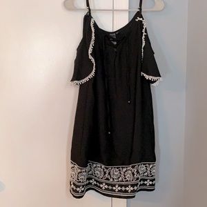 Black over the shoulder dress